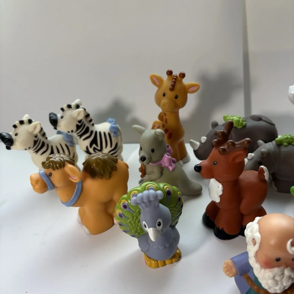 Fisher Price Little People Lot Of 20 Noahs Arch Community Helpers Knights Horse